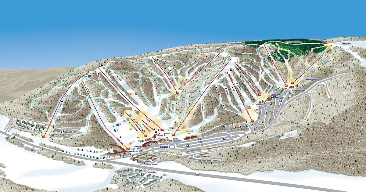 Holiday Valley Piste / Trail Map