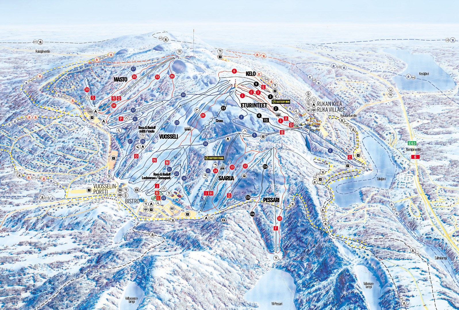 Ruka Piste / Trail Map