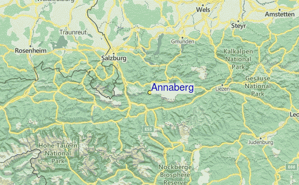 Annaberg Ski Resort Guide, Lagenkarte Annaberg Ski Urlaub Unterkunft