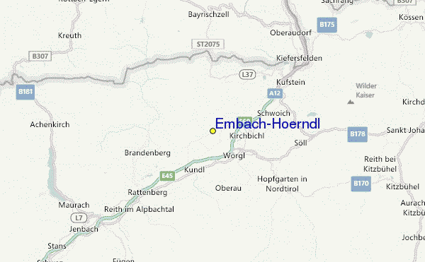 Embach/Hoerndl Ski Resort Guide, Lagenkarte Embach/Hoerndl Ski- Urlaub