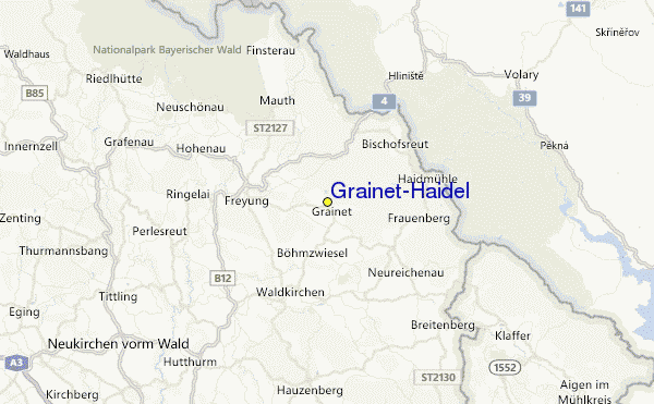 Grainet/Haidel Ski Resort Guide, Lagenkarte Grainet/Haidel Ski- Urlaub
