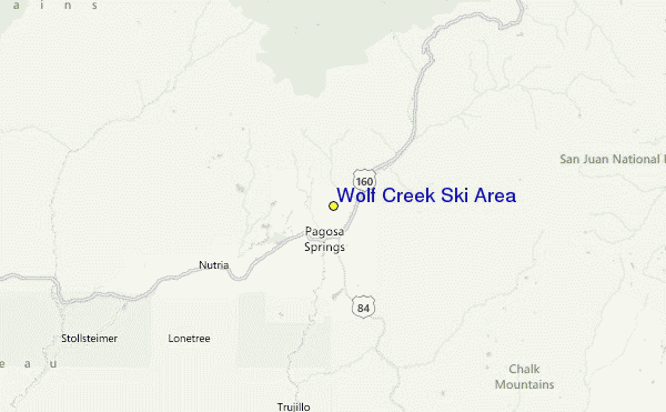 Wolf Creek Ski Area Ski Resort Guide, Lagenkarte Wolf Creek Ski Area