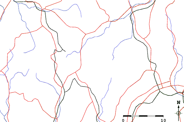Roads and rivers close to Dogoyama Kogen
