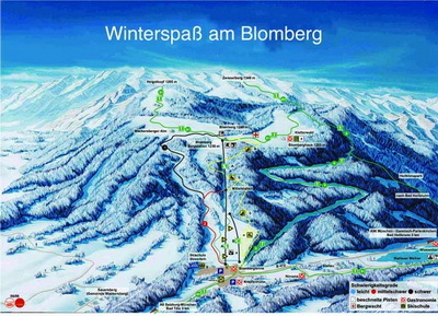 Bad Tölz/Blomberg Ski Resort Guide, Lagenkarte Bad Tölz/Blomberg