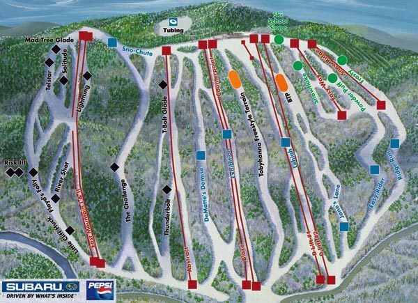 Big Boulder Ski Map Big Boulder Pistenkarte / Loipenkarte