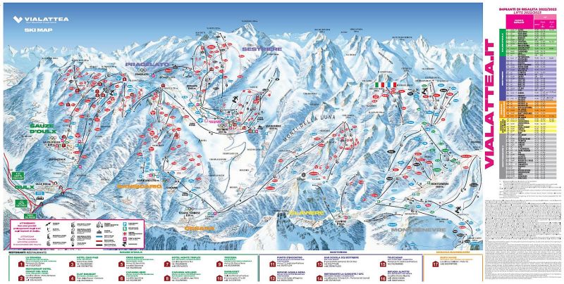 Cesana Torinese (Via Lattea) Piste / Trail Map