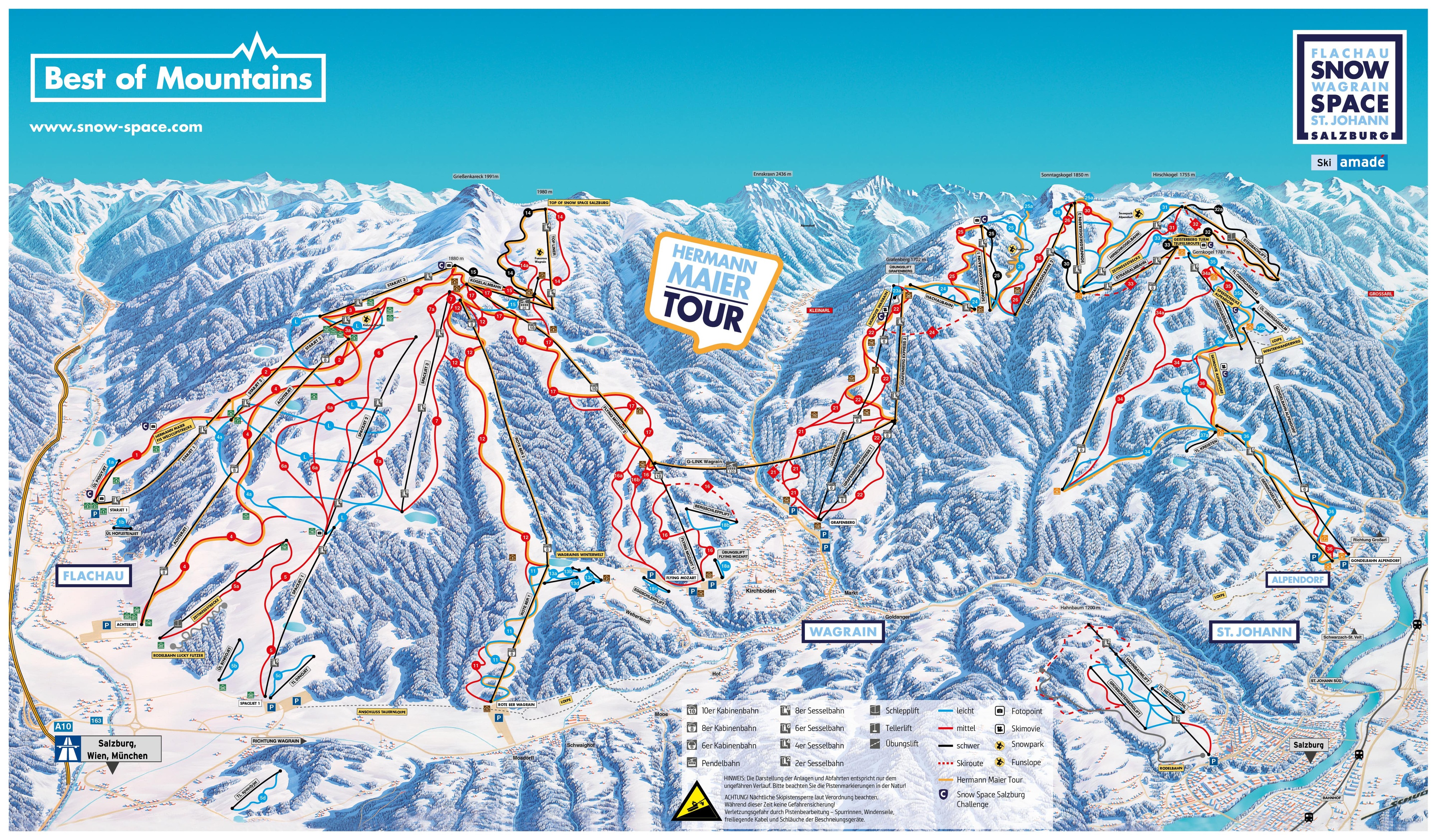 Flachau-Reitdorf Piste / Trail Map