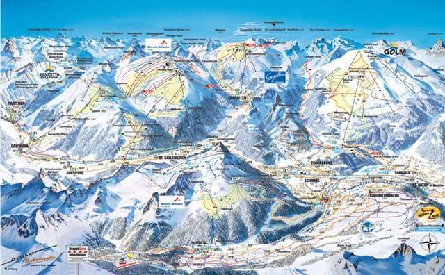 Gaschurn Piste / Trail Map