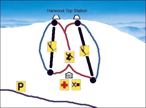 Harwood Common Piste / Trail Map
