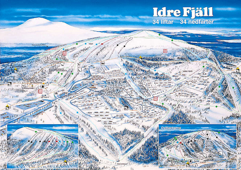 Idre Fjäll Ski Resort Guide, Lagenkarte Idre Fjäll Ski- Urlaub Unterkunft