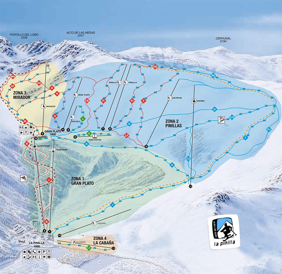 La-Pinilla Piste / Trail Map
