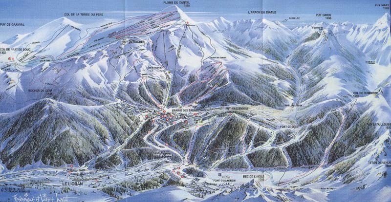 Le Lioran Piste / Trail Map