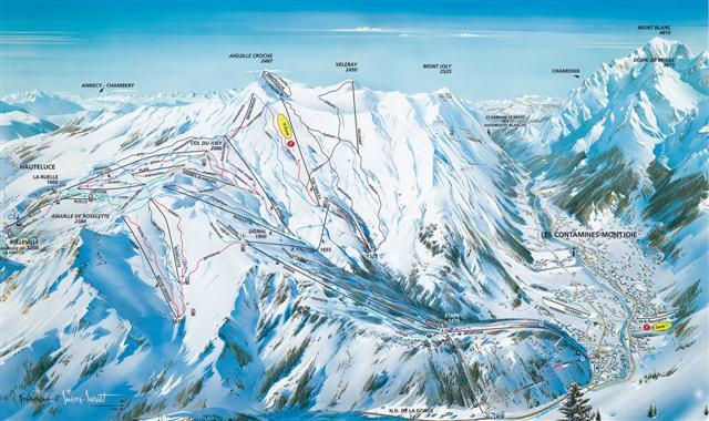 Les Contamines Piste / Trail Map