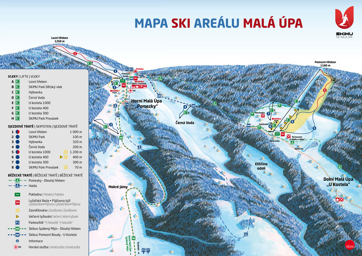 Malá Úpa Piste / Trail Map