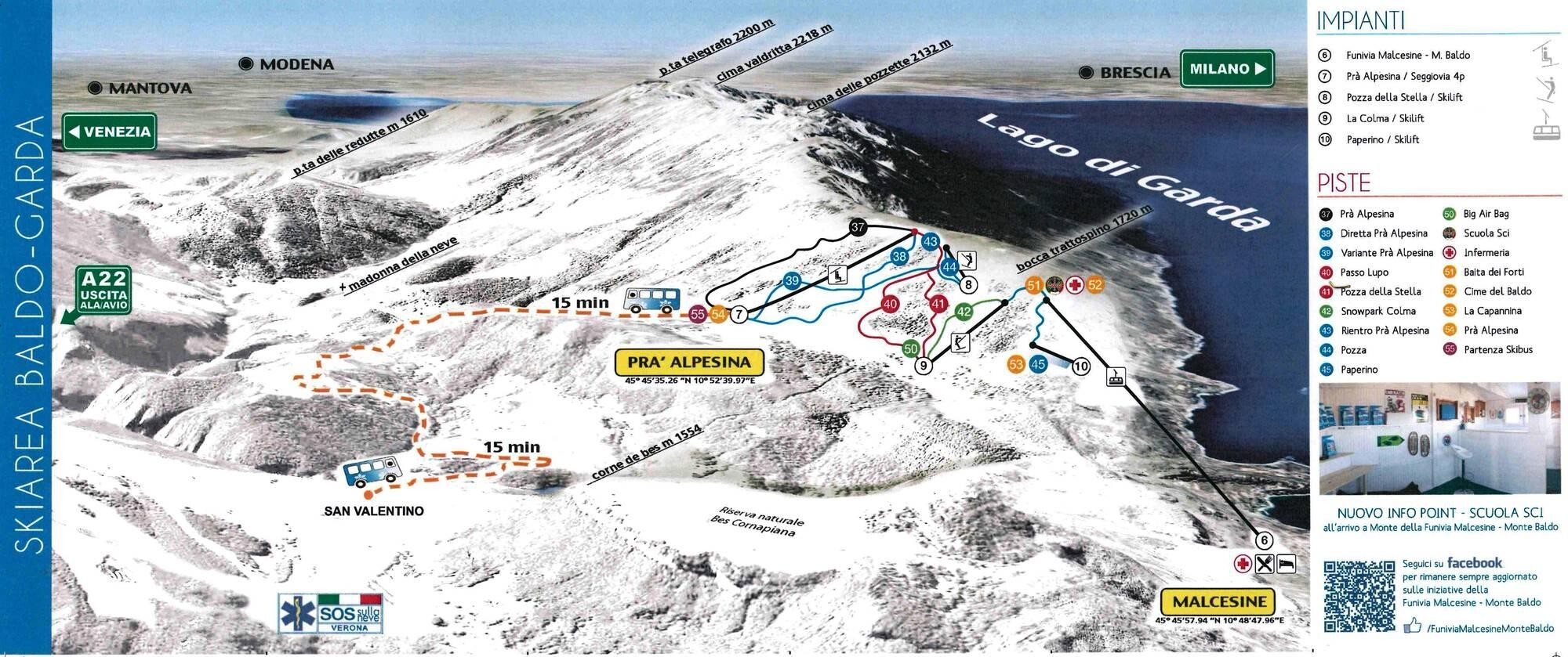 Malcesine Piste / Trail Map