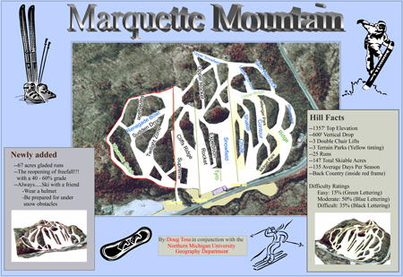 Marquette Mountain Piste / Trail Map