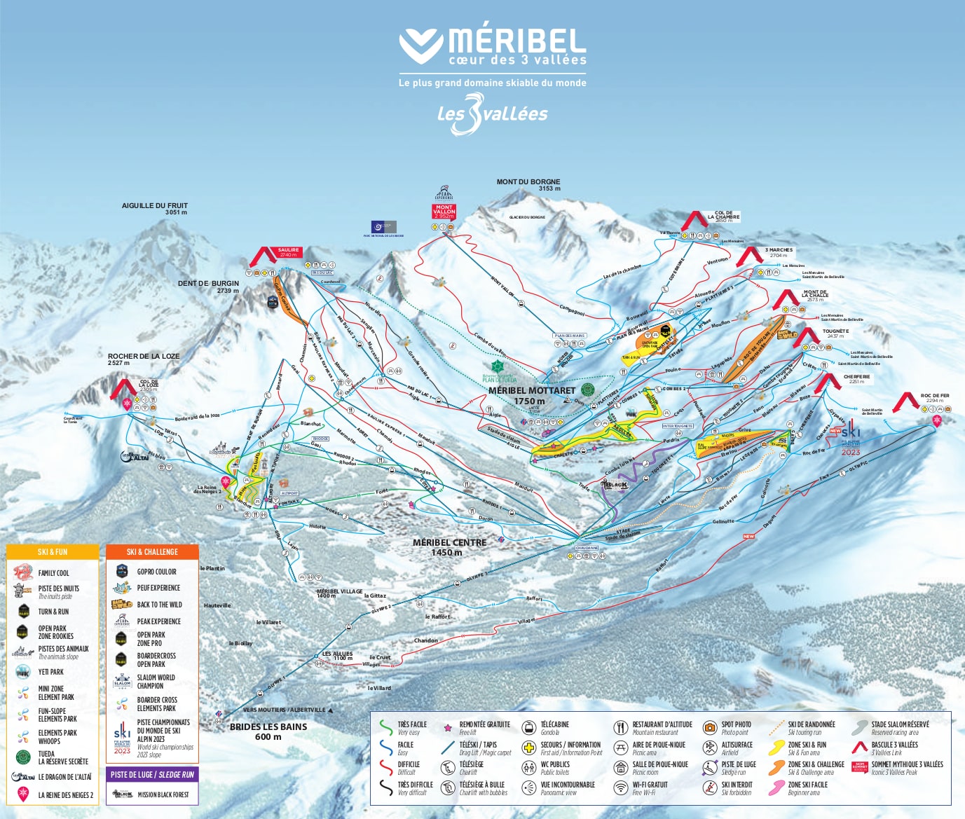 Méribel Piste / Trail Map