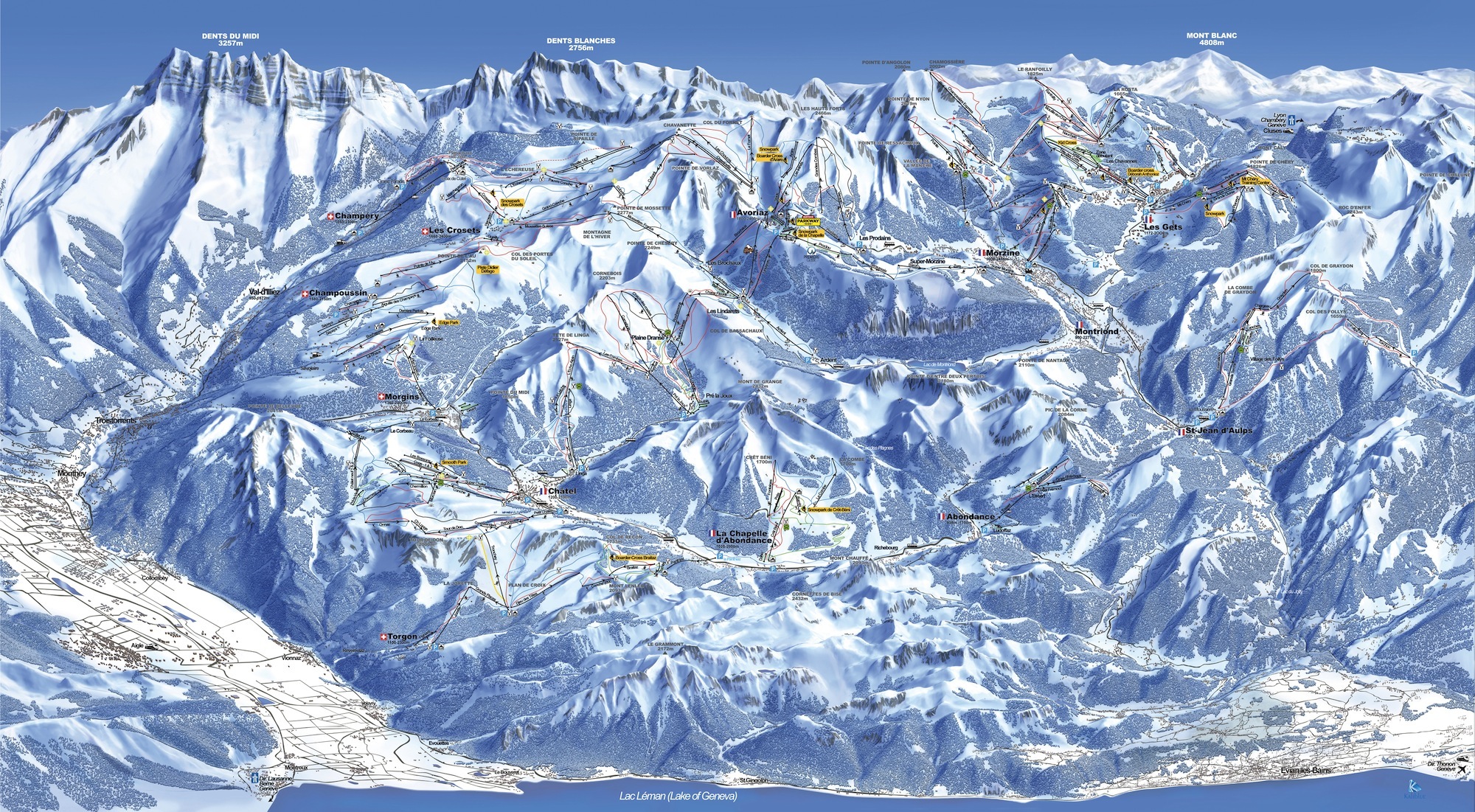 Morgins Piste / Trail Map