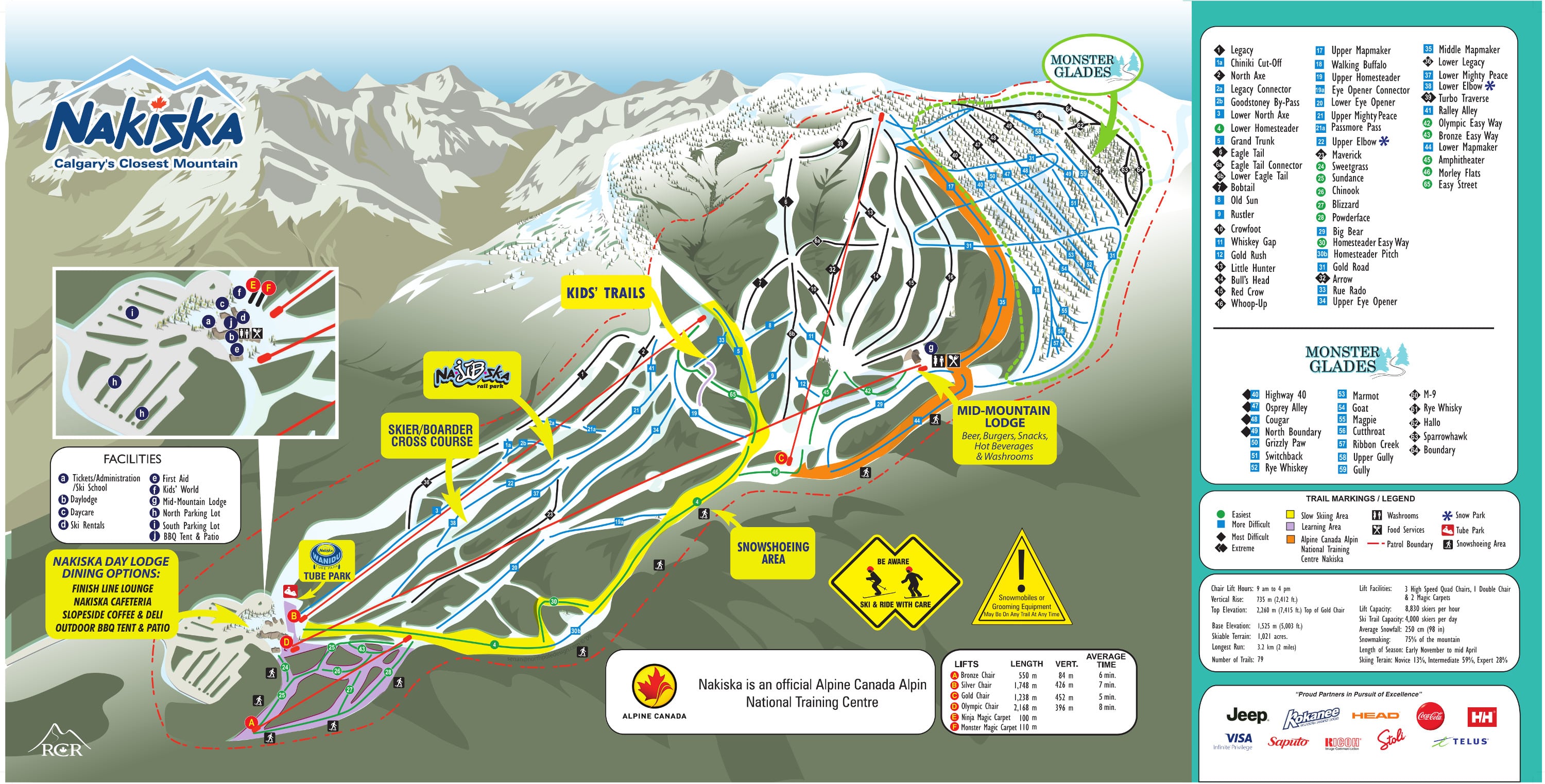 Nakiska Piste / Trail Map