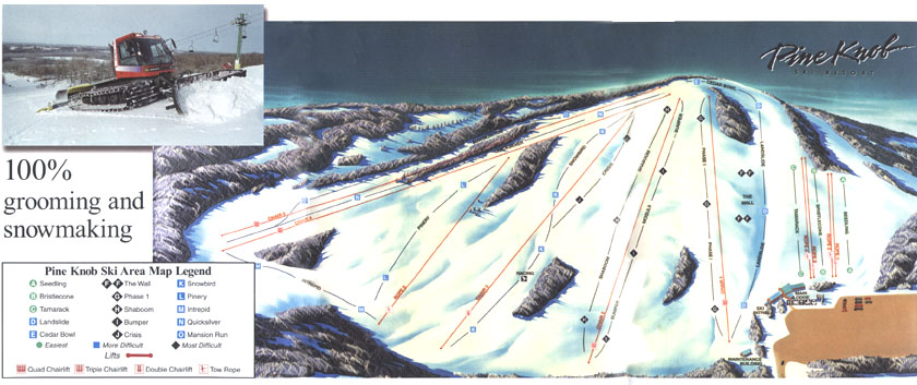 Pine Knob Piste / Trail Map