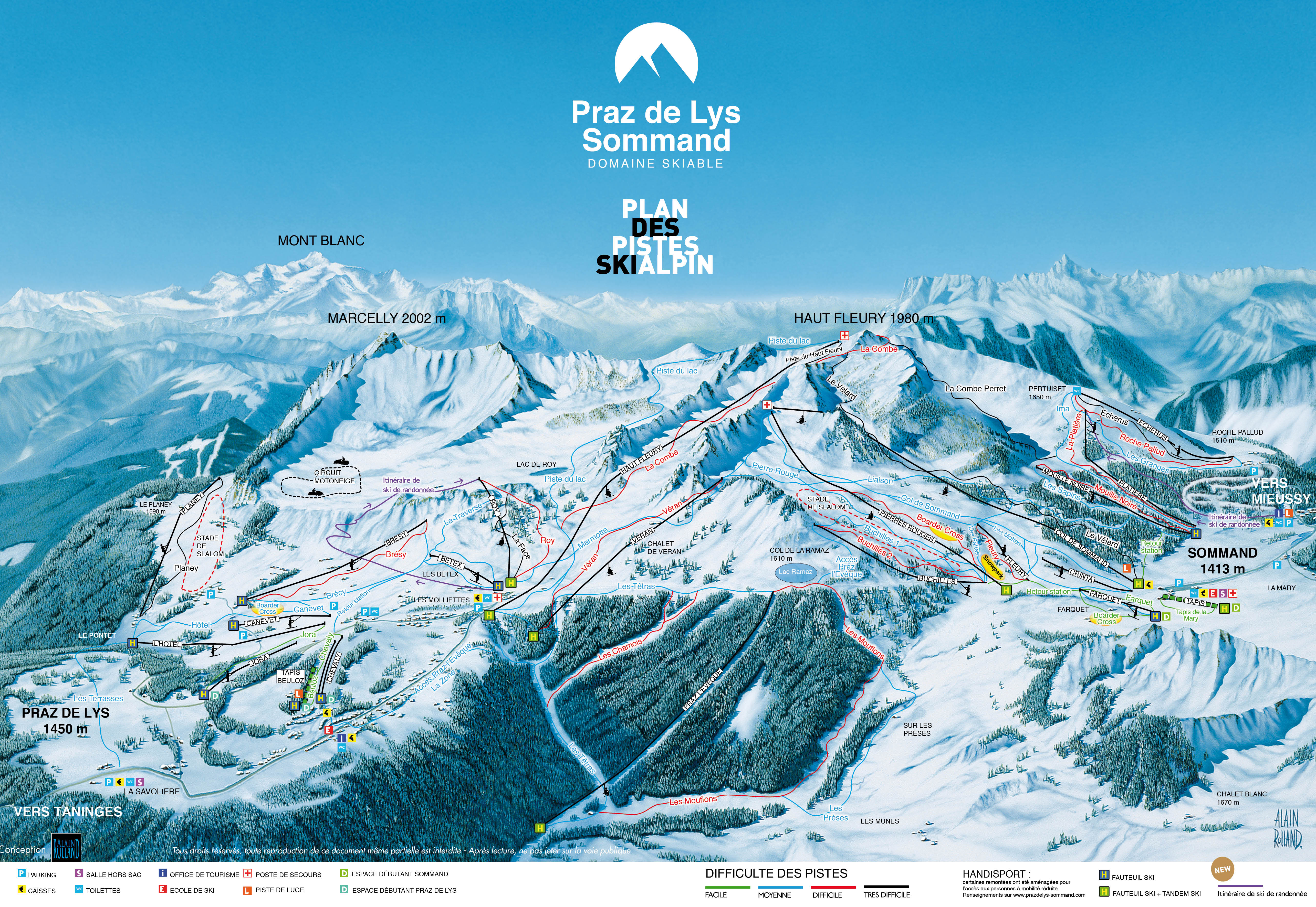 Praz De Lys Sommand Piste / Trail Map