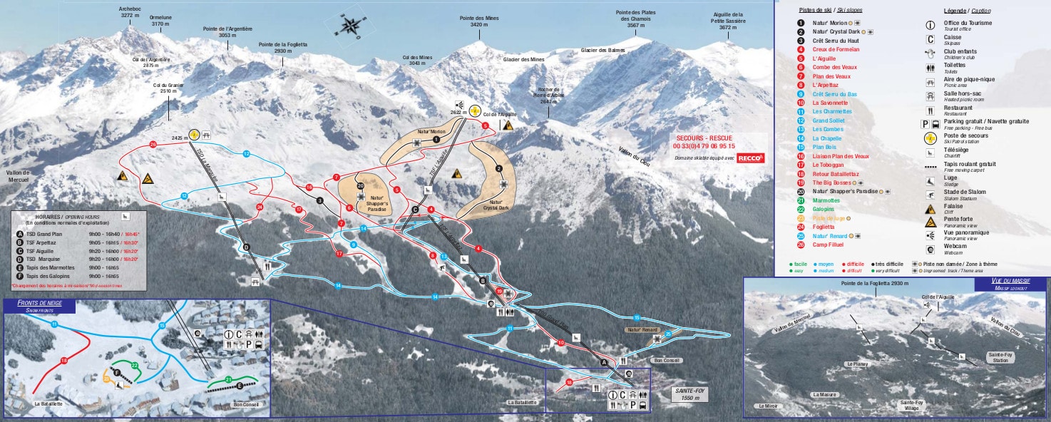 Sainte Foy Piste / Trail Map
