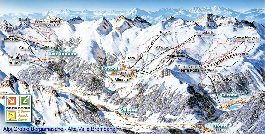 San Simone Piste / Trail Map