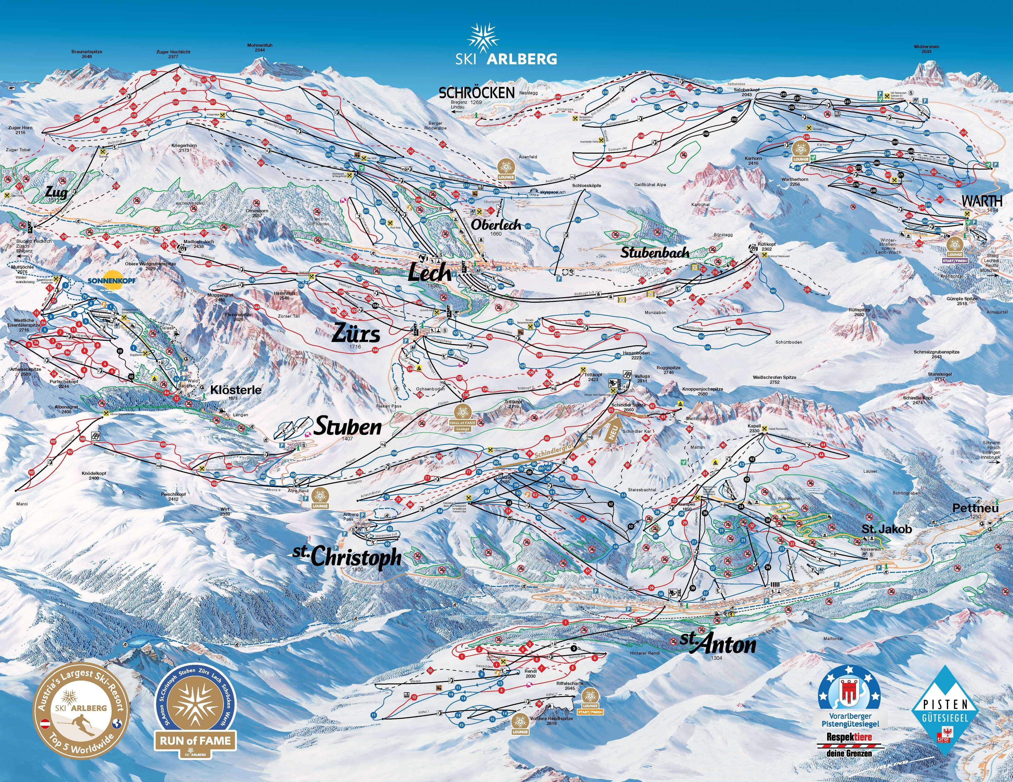 St. Anton Piste / Trail Map