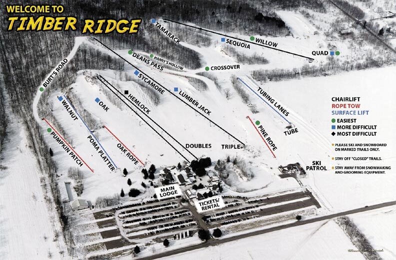Timber Ridge Piste / Trail Map