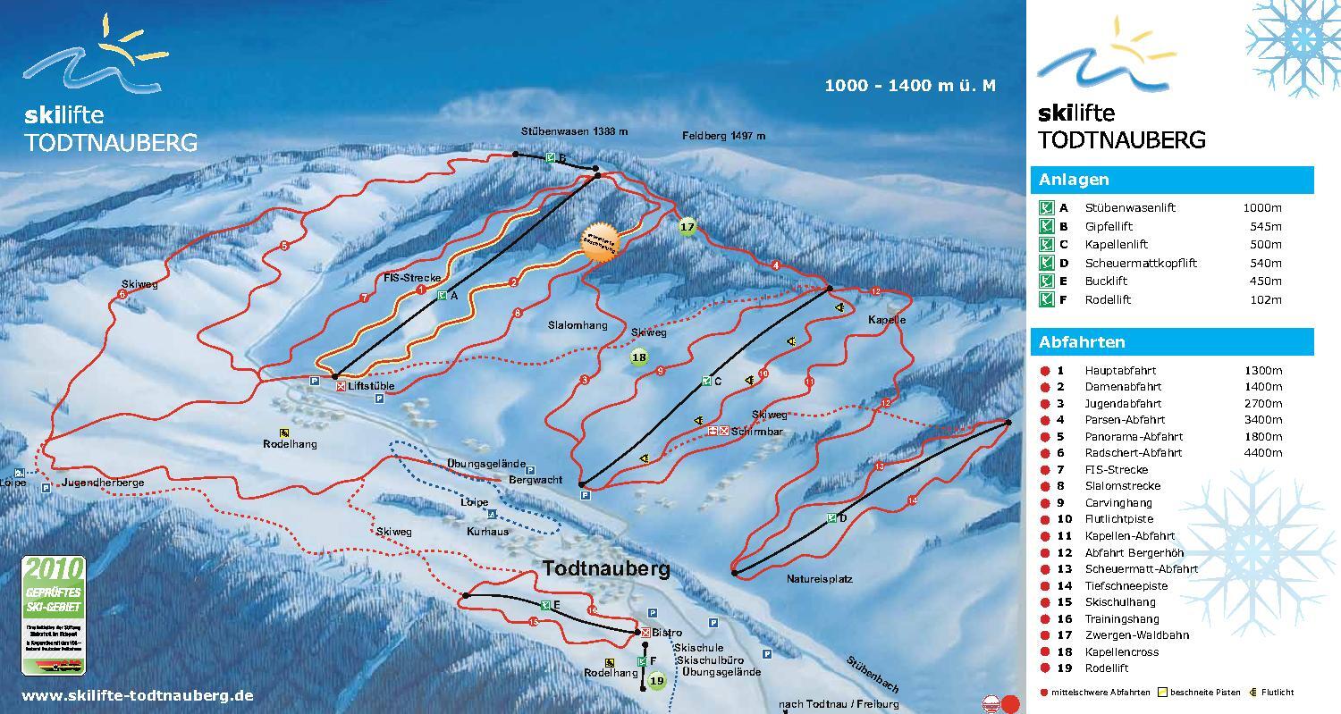 Todtnauberg Piste / Trail Map
