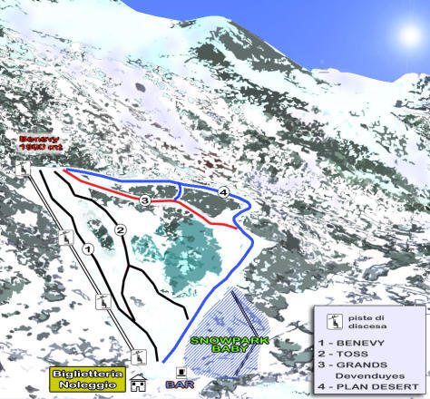 Valgrisenche Piste / Trail Map