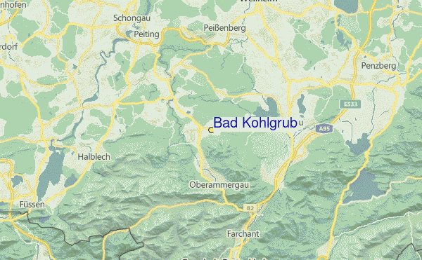 Bad Kohlgrub Ski Resort Guide, Lagenkarte Bad Kohlgrub Ski- Urlaub