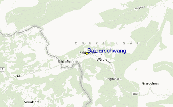 Balderschwang Ski Resort Guide, Lagenkarte Balderschwang Ski- Urlaub