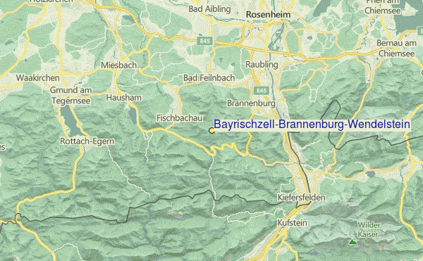 Bayrischzell-Brannenburg/Wendelstein Ski Resort Guide, Lagenkarte