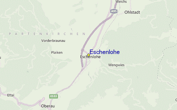 Eschenlohe Ski Resort Guide, Lagenkarte Eschenlohe Ski Urlaub Unterkunft