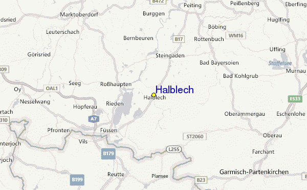 Halblech Ski Resort Guide, Lagenkarte Halblech Ski- Urlaub Unterkunft