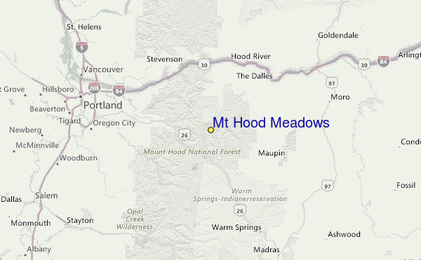 Mt Hood Meadows Ski Resort Guide Lagenkarte Mt Hood Meadows Ski Urlaub Unterkunft