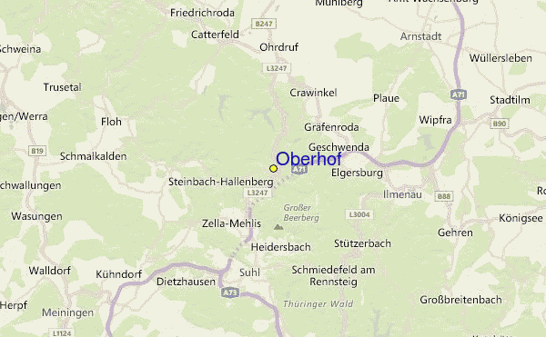 Oberhof Ski Resort Guide, Lagenkarte Oberhof Ski- Urlaub Unterkunft