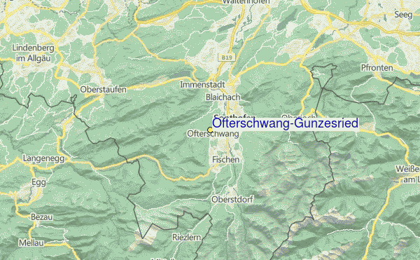 Ofterschwang-Gunzesried Ski Resort Guide, Lagenkarte Ofterschwang