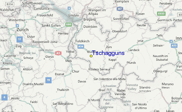 Tschagguns Ski Resort Guide, Lagenkarte Tschagguns Ski- Urlaub Unterkunft