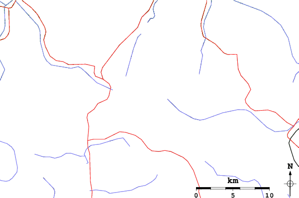 Roads and rivers close to Alto Campoo