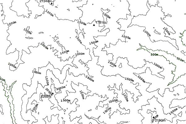 Anilio Ski Resort neighbourhood contours