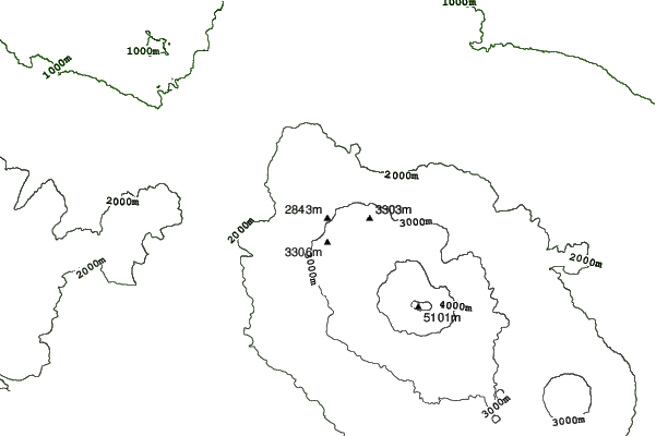 Ağrı Dağı or Mount Ararat neighbourhood contours