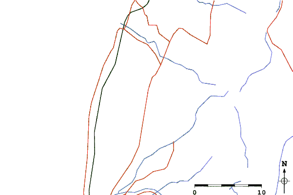 Roads and rivers close to Asahimura Budo