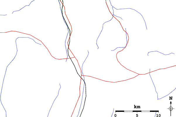 Roads and rivers close to Astún