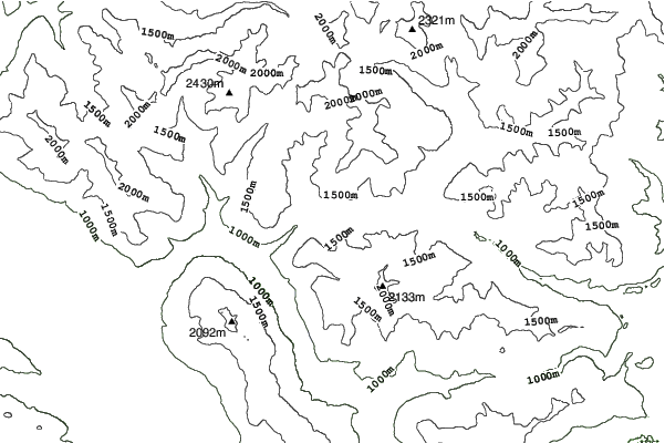 Bad Kleinkirchheim neighbourhood contours