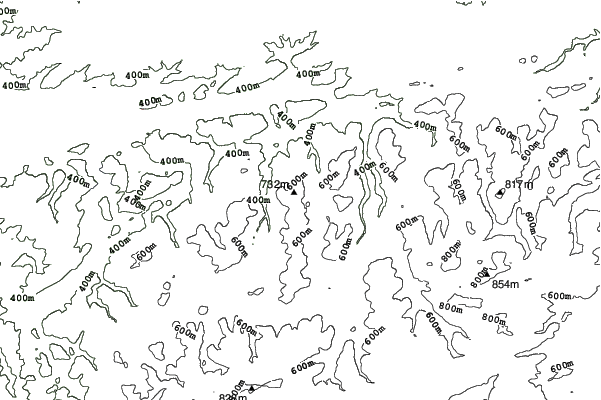 Bestwig/Wasserfall/Fort Fun neighbourhood contours