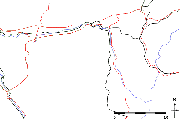 Roads and rivers close to Bestwig/Wasserfall/Fort Fun