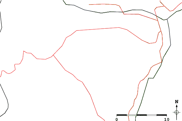 Roads and rivers close to Big Red Cats