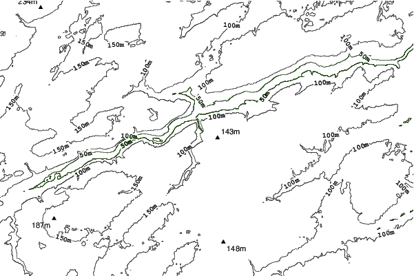 Bigrock Ski Area neighbourhood contours